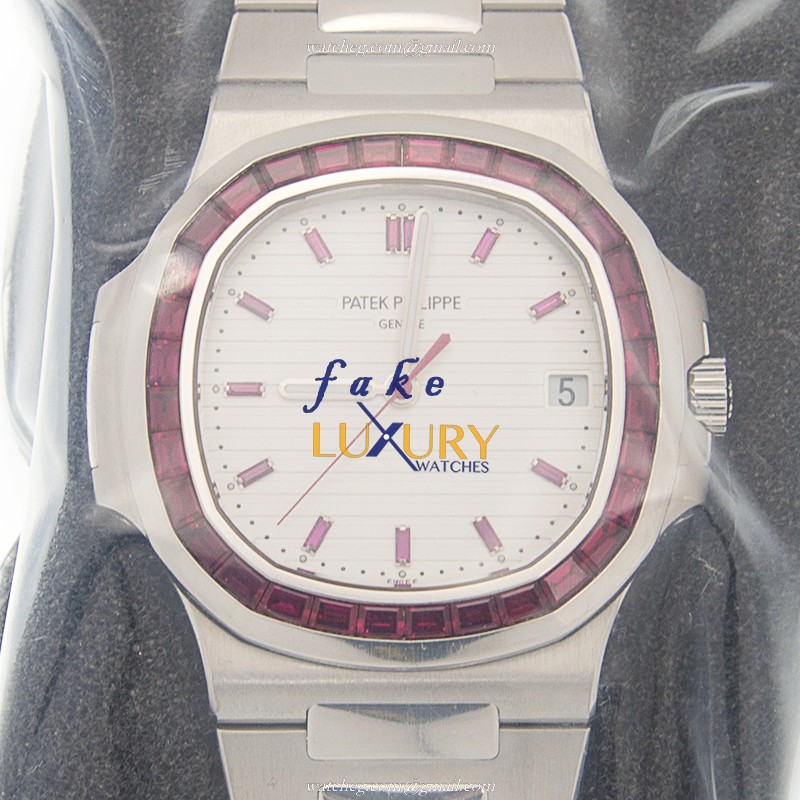 Patek Philippe 5711/112P-010 Nautilus Replica Watch, Automatic Platinum Case, White Dial - Luxury Replica Watch