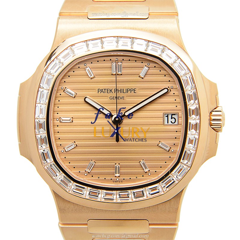 Patek Philippe Nautilus 5723/1R-001 - Replica Watch - Automatic - 18kt Rose Gold & Diamonds - 40mm - Luxury Replica Watch