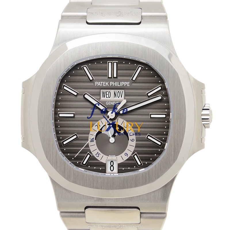 Patek Philippe 5726/1A-001 Nautilus Automatic Steel Dark Grey Dial Replica Watch - Luxury Replica Watch