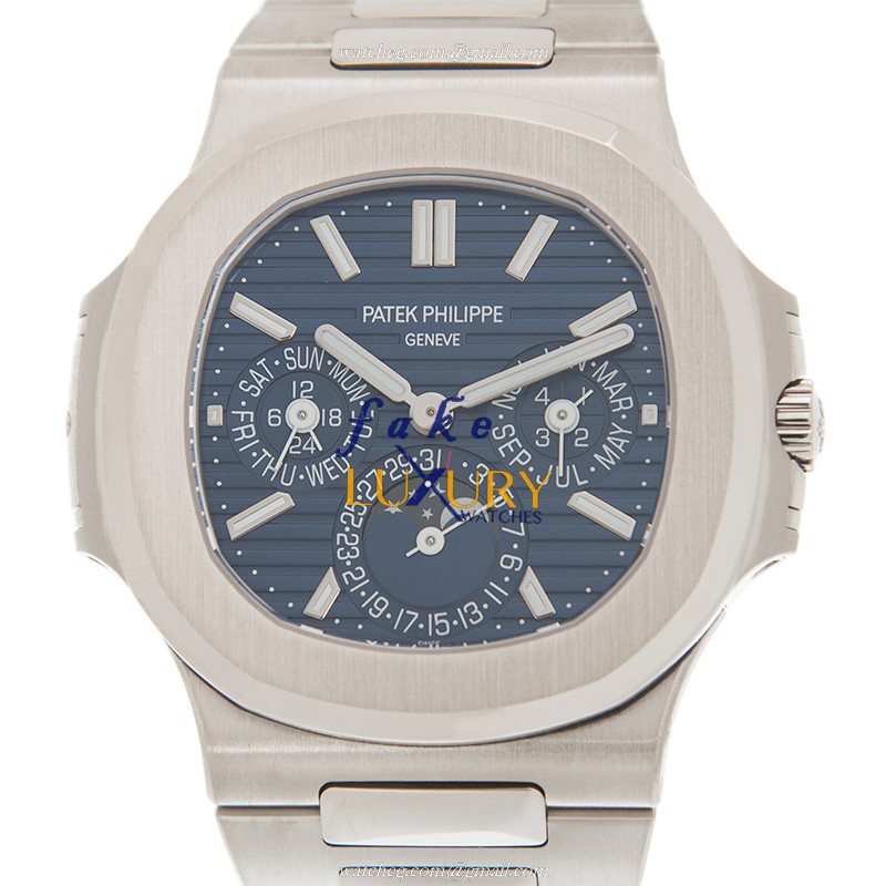 Patek Philippe 5740/1G-001 Nautilus Replica Watch With Blue Dial, White Gold Case Automatic - Luxury Replica Watch