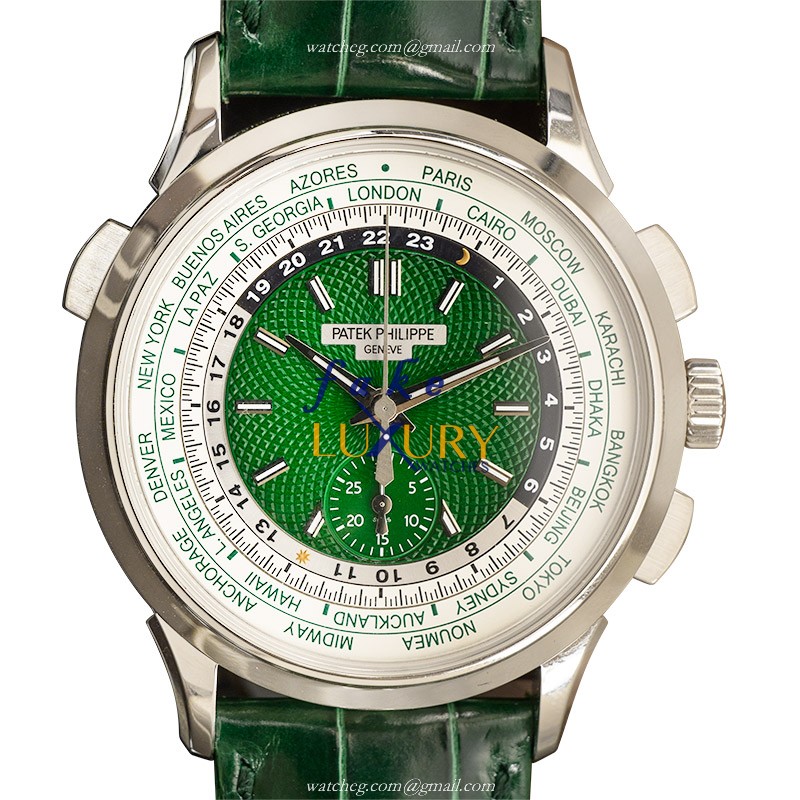 Patek Philippe 5930P-001 Replica Watch With Automatic Movement, Green Dial, Platinum Case - Luxury Replica Watch