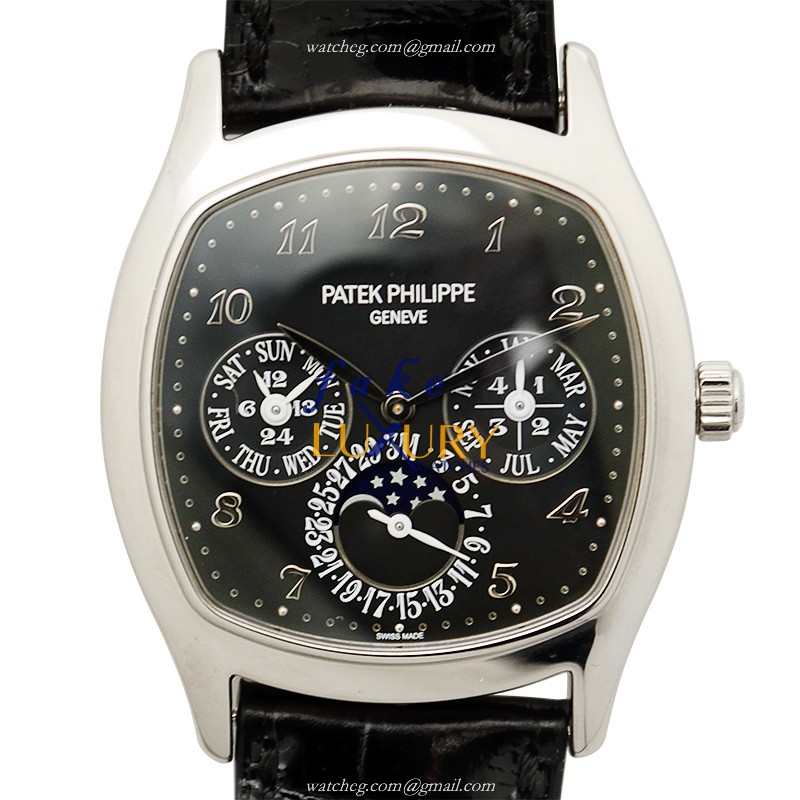 Patek Philippe 5940G-010 Replica Watch Complications, Silver Dial, Steel Case, Leather Strap - Luxury Replica Watch