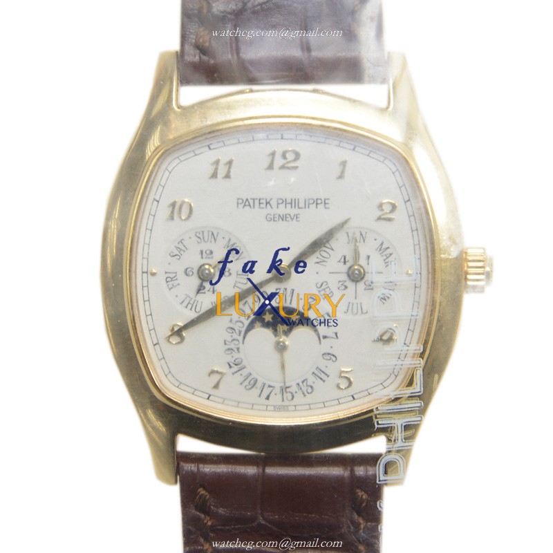 5940J-001 - Patek Philippe Grand Complications Replica Watch - 18kt Yellow Gold Automatic - Silver - Luxury Replica Watch