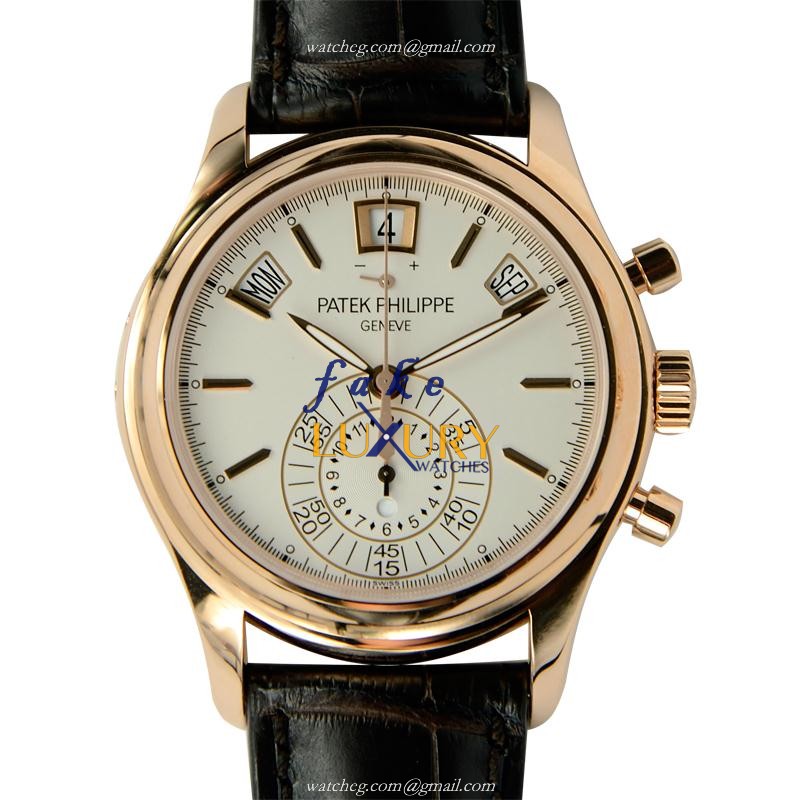 Patek Philippe 5960R-011 Replica Watch, 18kt Rose Gold Case, Beige Dial, Automatic Movement - Luxury Replica Watch