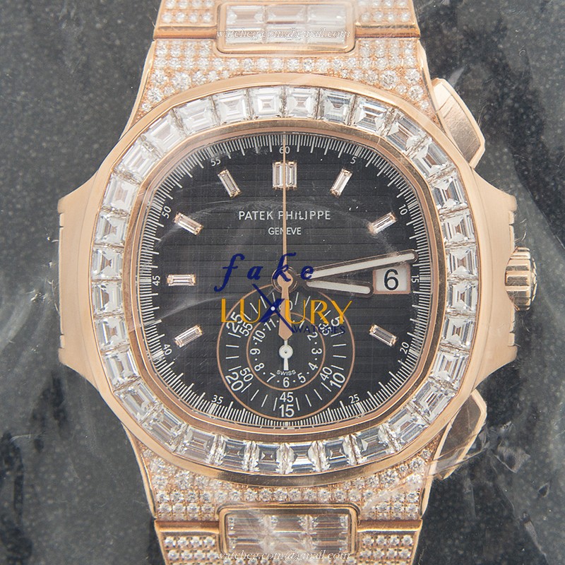 Patek Philippe 5980/1400R-011 Nautilus Replica Watch With Automatic Movement, 18kt Rose Gold & - Luxury Replica Watch