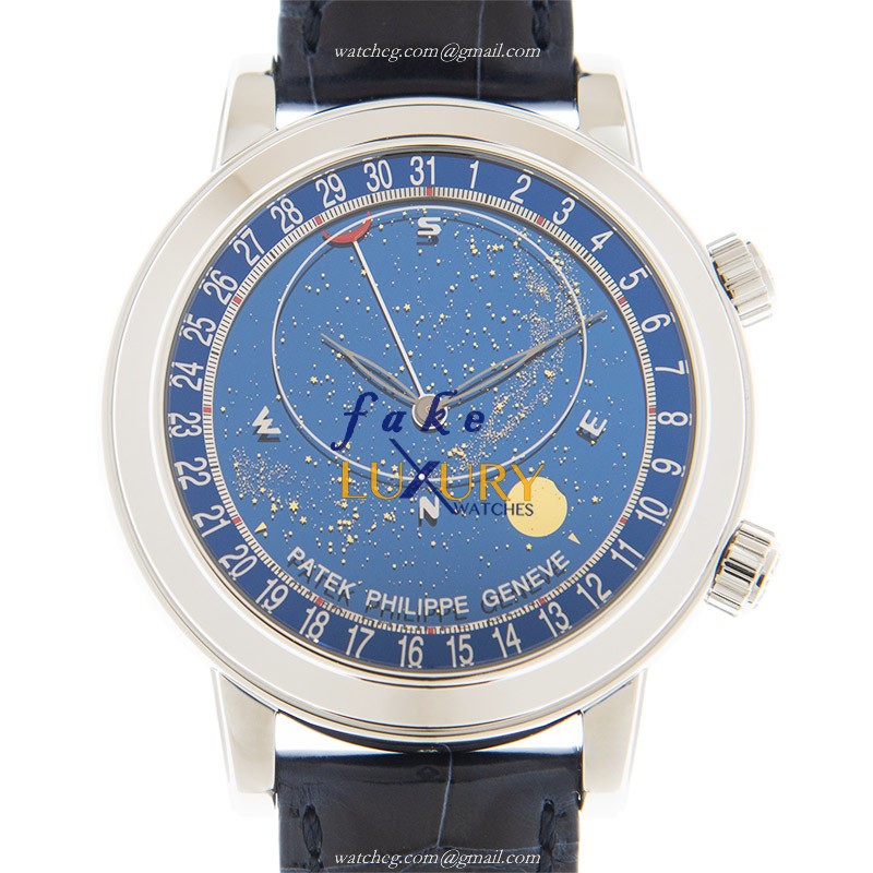 6102P-001 - Patek Philippe Grand Complications Replica Watch - 950 Platinum - Blue Dial - Luxury Replica Watch