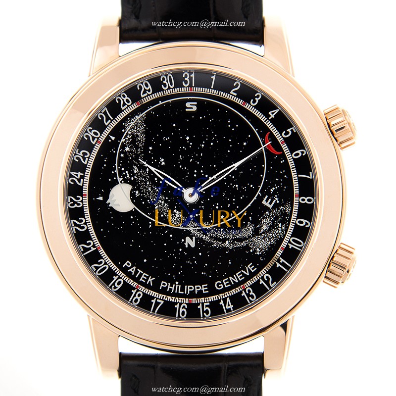 Patek Philippe 6102R-001 Grand Complications Replica Watch With Automatic Movement, Black Dial - Luxury Replica Watch