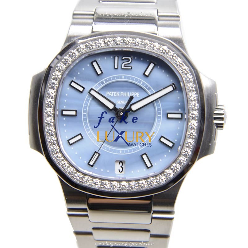 Patek Philippe 7008/1A-001 Nautilus Replica Watch - Automatic - Stainless Steel Diamonds - Light - Luxury Replica Watch