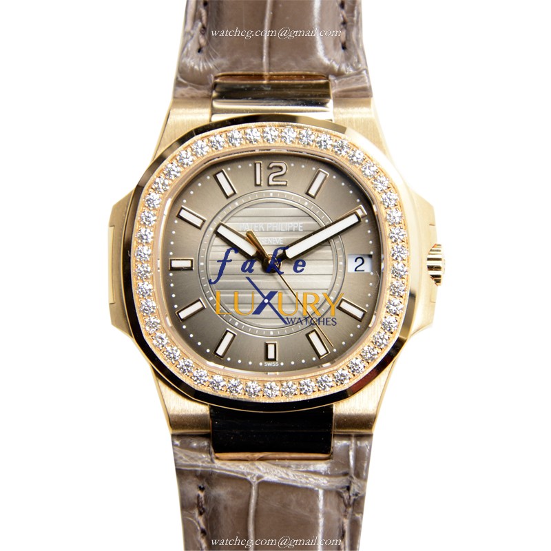 7010R-010 - Patek Philippe Nautilus 7010R-010 Replica Watch Quartz Rose Gold Gray Dial - Luxury Replica Watch