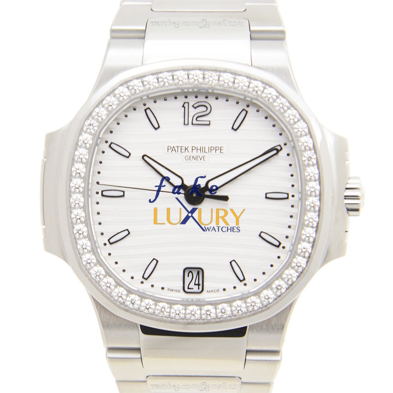 Patek Philippe 7018/1A-001 Nautilus Silver Dial Steel Diamond Watch Replica - Luxury Replica Watch