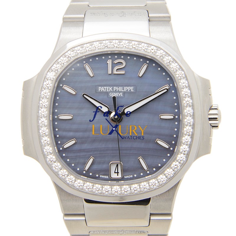 Patek Philippe 7018/1A-010 Nautilus Replica Watch, Blue Mother of Pearl Dial, Automatic Movement - Luxury Replica Watch