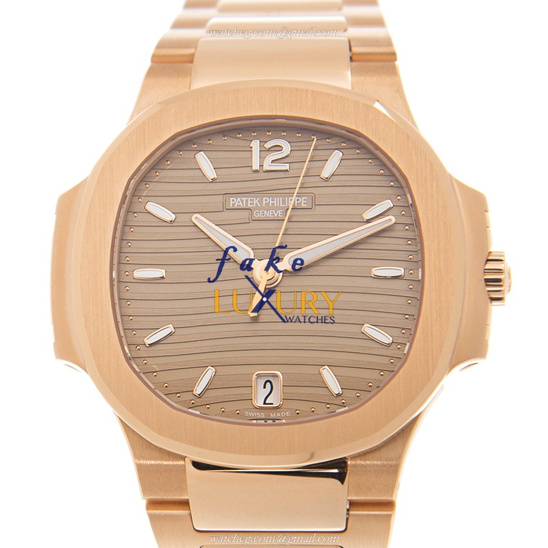 Patek Philippe 7118/1R-010 Nautilus Replica Watch, 18kt Rose Gold Case, Gold Dial, Automatic - Luxury Replica Watch