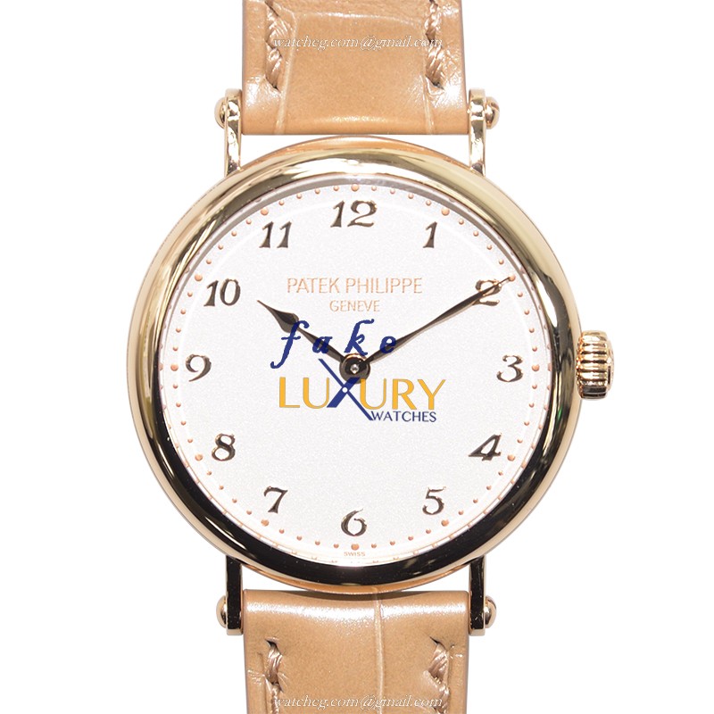 7200R-001 - Patek Philippe Calatrava Replica Watch 18kt Rose Gold Automatic White Dial - Luxury Replica Watch