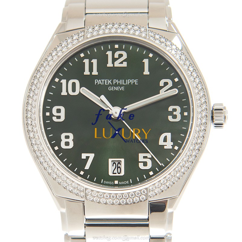 Patek Philippe 7300/1200A-011 Twenty-4 Replica Watch, Green Dial, Automatic Movement, Steel & - Luxury Replica Watch
