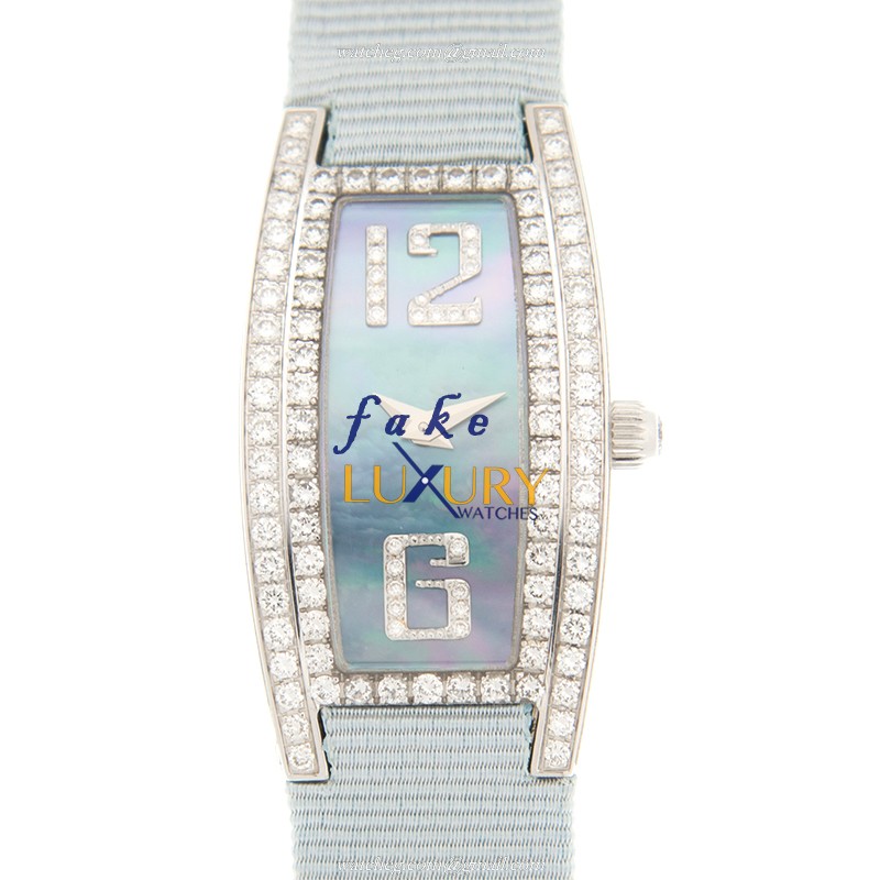 Piaget G0A26056 Limelight Quartz Replica Watch, 18kt White Gold Case, Blue Mother of Pearl Dial - Luxury Replica Watch