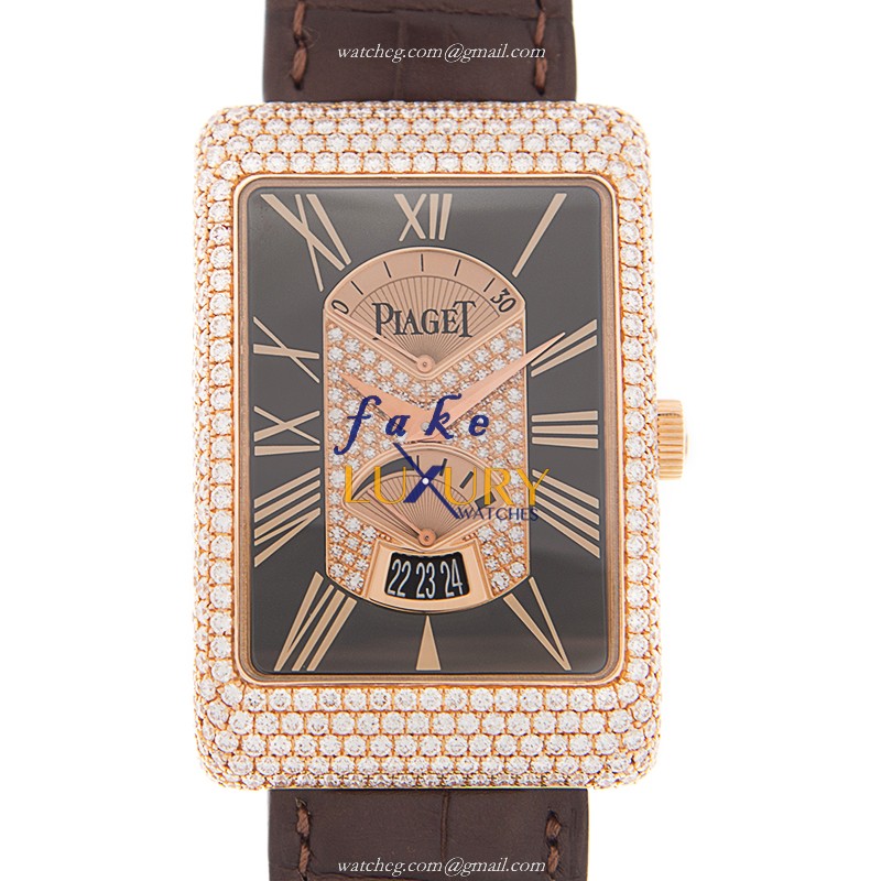 Piaget G0A29116 Replica Watch, Automatic Movement, 18kt Rose Gold Case with Diamonds, Black Dial - Luxury Replica Watch