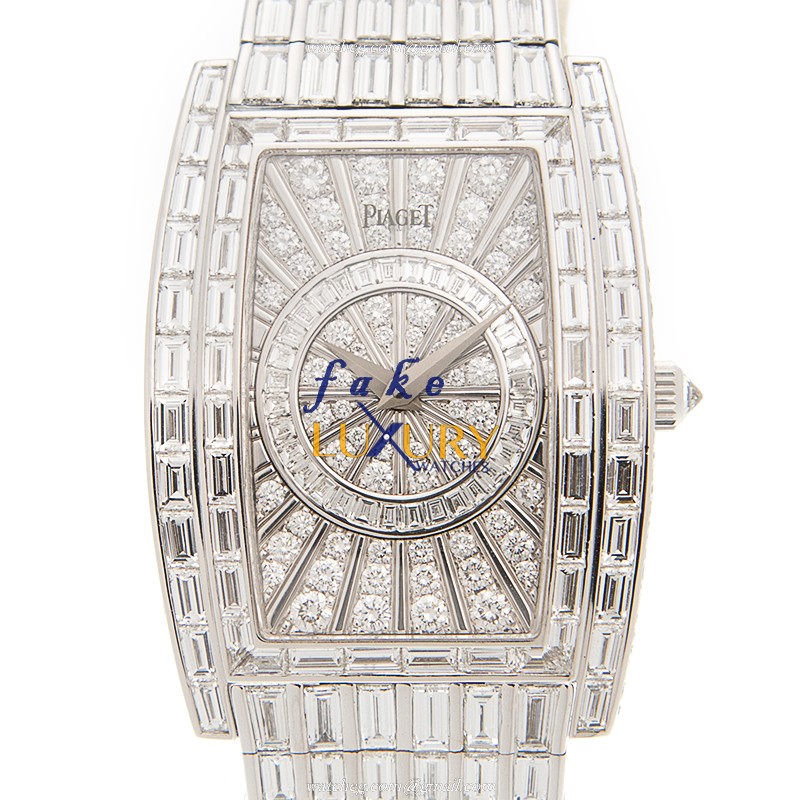 Piaget G0A31054 Replica Watch, Limelight Quartz, 28mm Silver Dial, 18kt White Gold & Diamond Case - Luxury Replica Watch