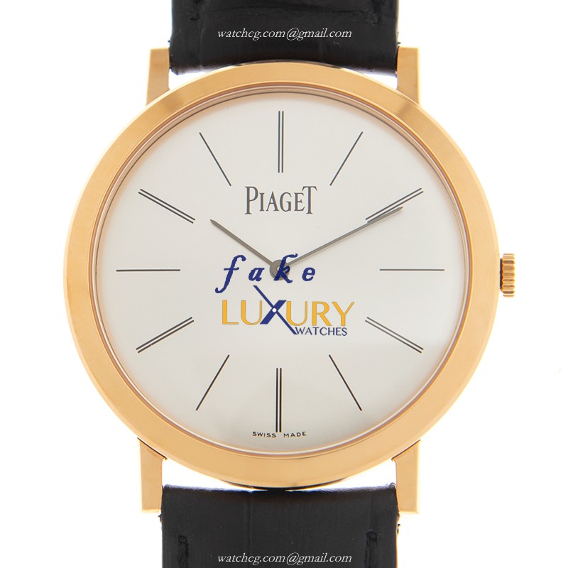 Piaget G0A31114 Replica Watch, Manual Wind, 18kt Rose Gold Case, Silver Dial, Black Alligator Strap - Luxury Replica Watch