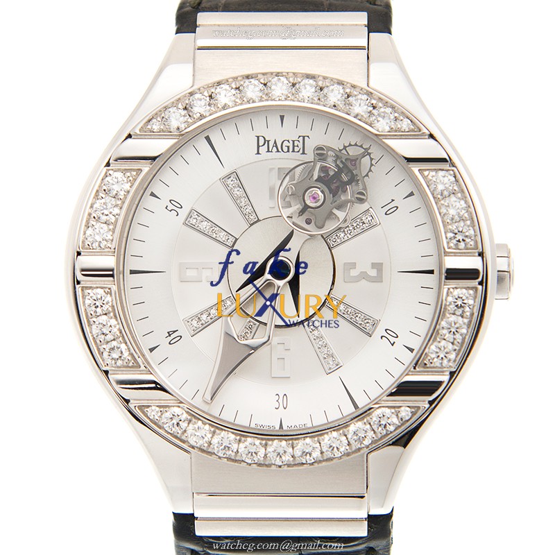 G0A31148 - Piaget Polo Replica Watch - Manual Wind 18kt White Gold Diamond Silver Dial - Luxury Replica Watch