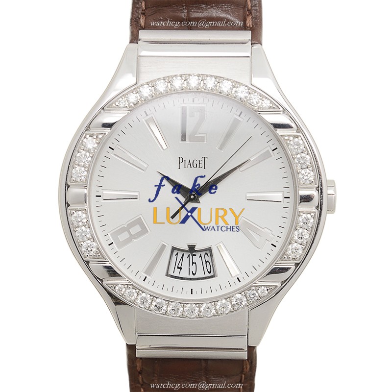 Piaget G0A31159 Replica Watch POLO Automatic 18kt White Gold Diamond Silvery Dial - Luxury Replica Watch