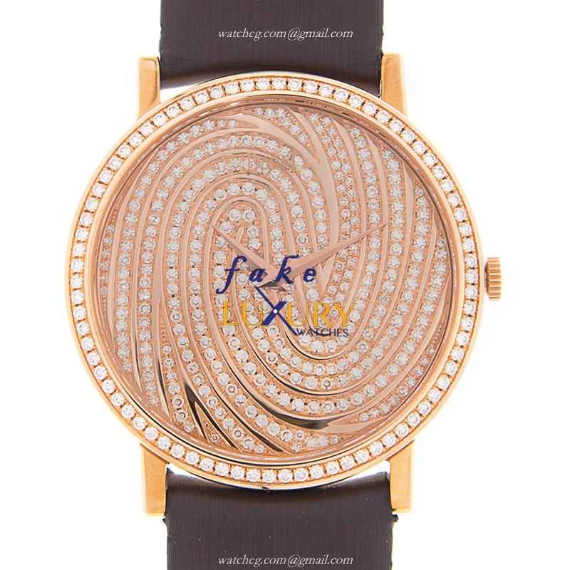 G0A31602 - Piaget Tradition Replica Watch - Automatic - 18kt Rose Gold & Diamonds - Gold Dial - Luxury Replica Watch