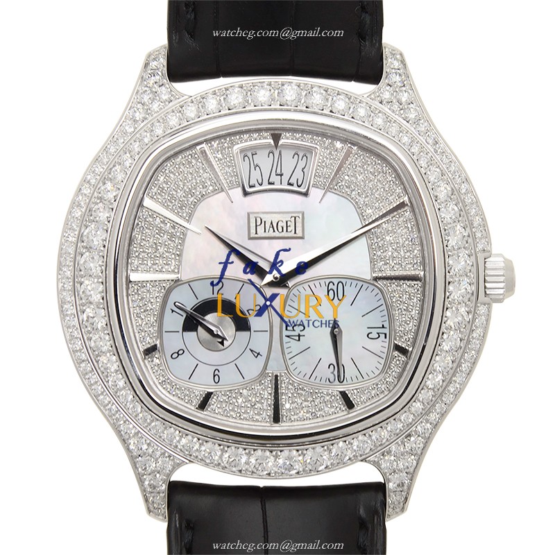 Piaget G0A32018 Emperador Replica Watch - Automatic - 18kt White Gold Diamond - White Dial - Luxury Replica Watch