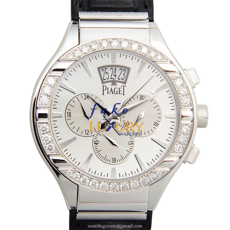 Piaget POLO G0A32040 Automatic 18kt White Gold Diamond Silver Dial Replica Watch - Luxury Replica Watch