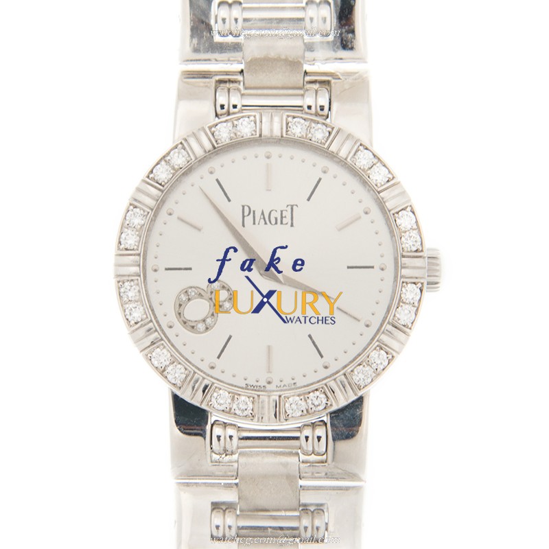 Piaget G0A32052 Dancer Replica Watch, Quartz Movement, 18kt White Gold Diamond Case, Silver Dial - Luxury Replica Watch