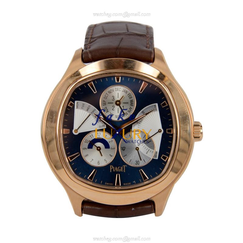 Piaget G0A33019 Emperador Automatic 18kt Rose Gold Dark Blue Dial Replica Watch - Luxury Replica Watch