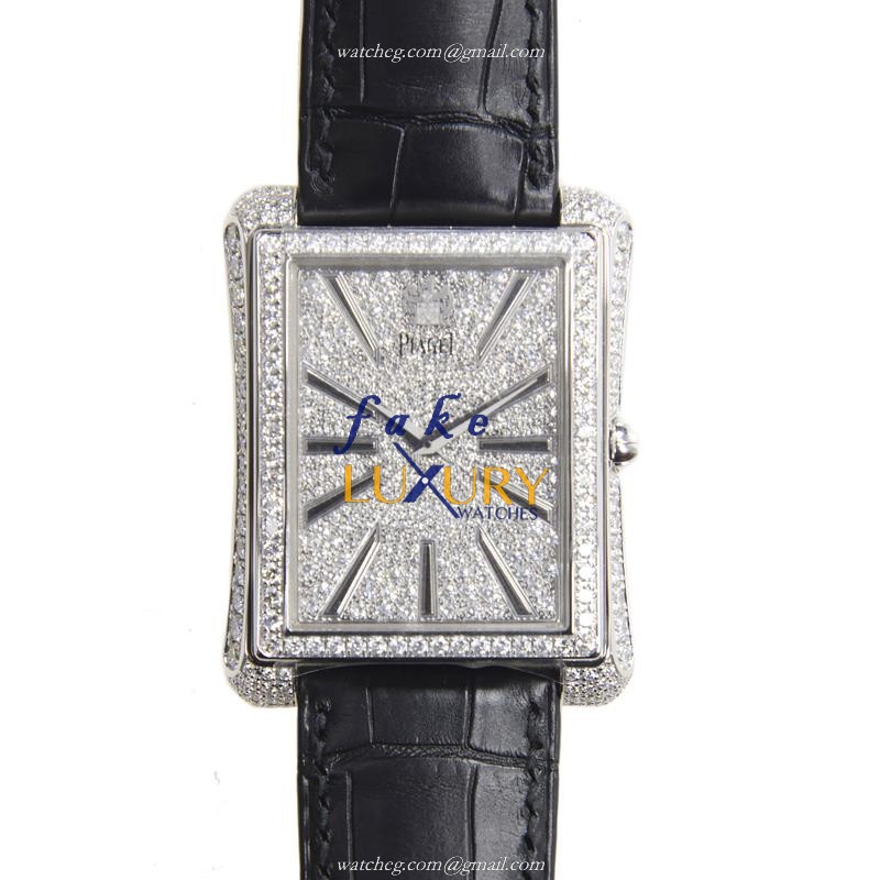 Piaget G0A33075 Emperador Automatic 18kt White Gold Diamond Silver Dial Replica Watch - Luxury Replica Watch