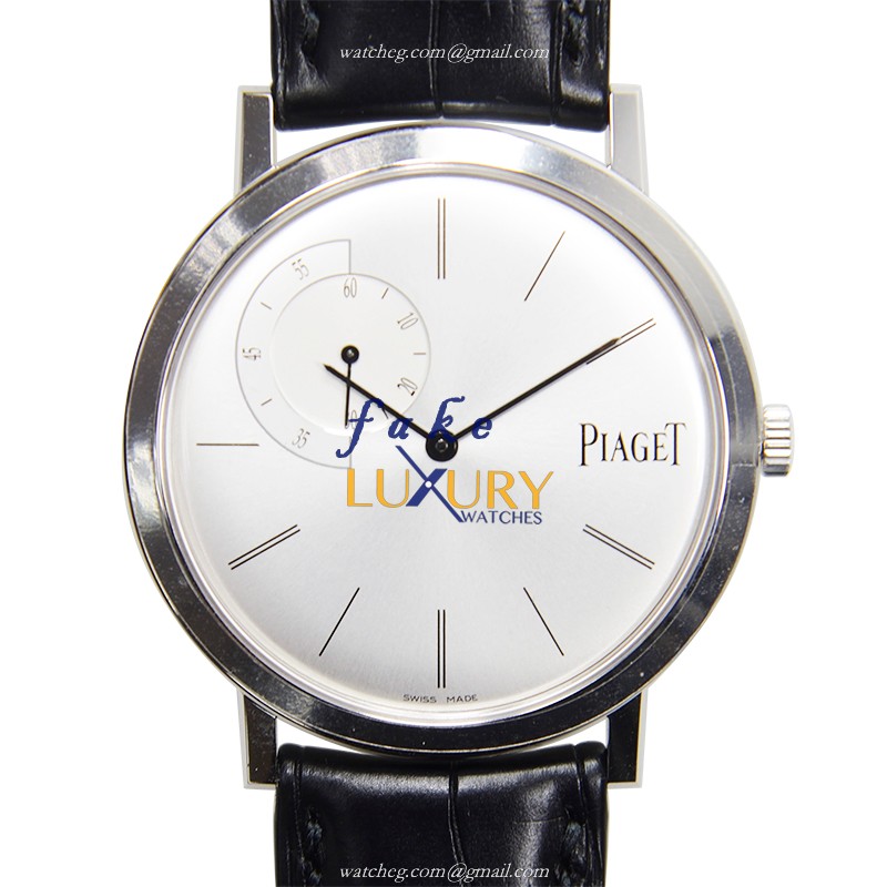 Piaget G0A33112 Replica Watch, Manual Wind, 18kt White Gold Case, Silver Dial, Black Alligator Strap - Luxury Replica Watch