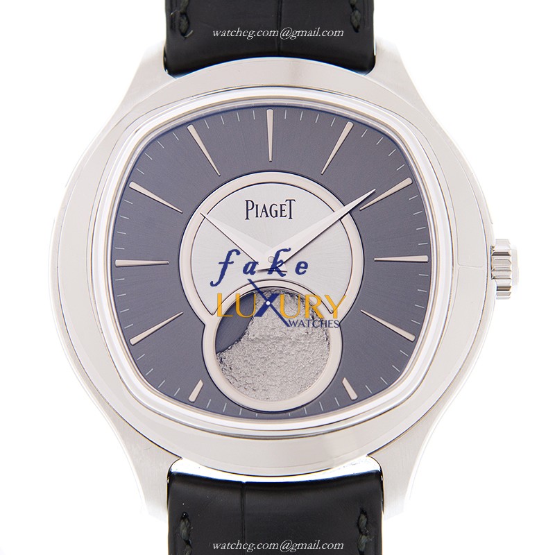 Piaget EMPERADOR G0A34021 Automatic 18kt White Gold Gray Dial Alligator Strap Replica Watch - Luxury Replica Watch
