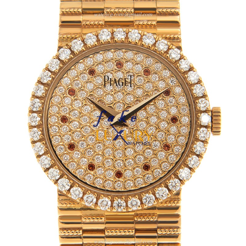 Piaget G0A34150 Replica Watch Tradition Manual Wind 18kt Rose Gold Diamonds Gold Dial - Luxury Replica Watch