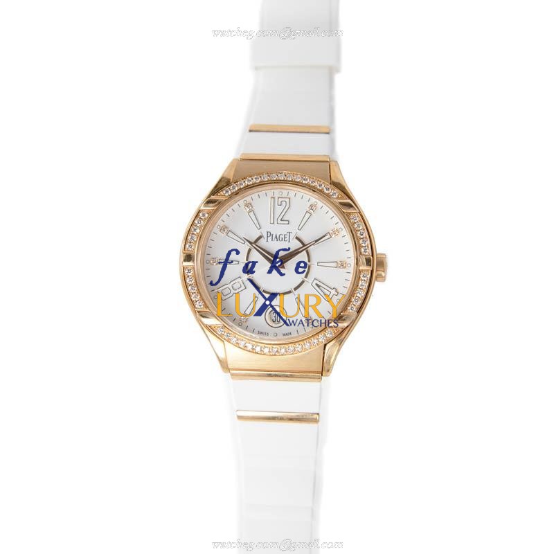 Piaget G0A35013 Replica Watch, Quartz Movement, White Dial, 18kt Rose Gold & Diamonds Case - Luxury Replica Watch
