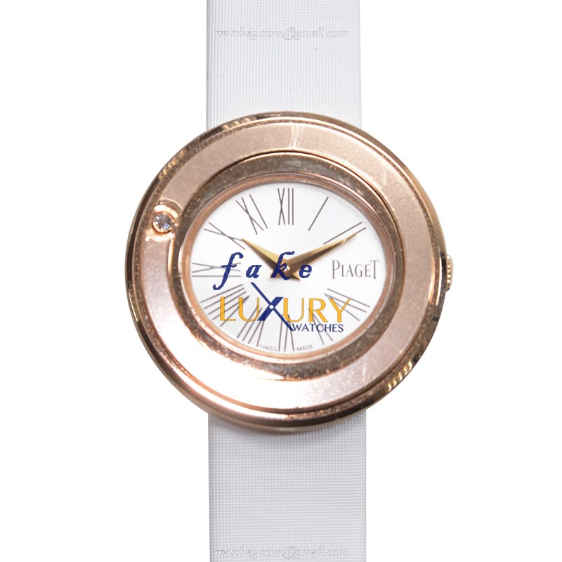 Piaget G0A35084 POSSESSION Replica Watch, 29mm, Quartz, Silver Dial, 18kt Rose Gold Case, White - Luxury Replica Watch