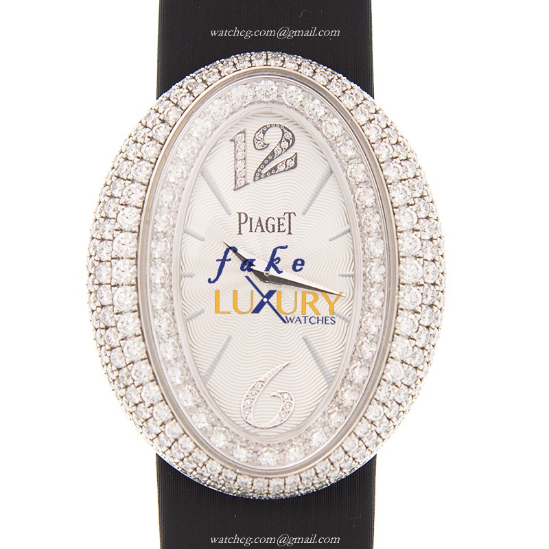 Piaget G0A35099 Limelight Quartz 18kt White Gold Diamond Silver Dial Replica Watch - Luxury Replica Watch