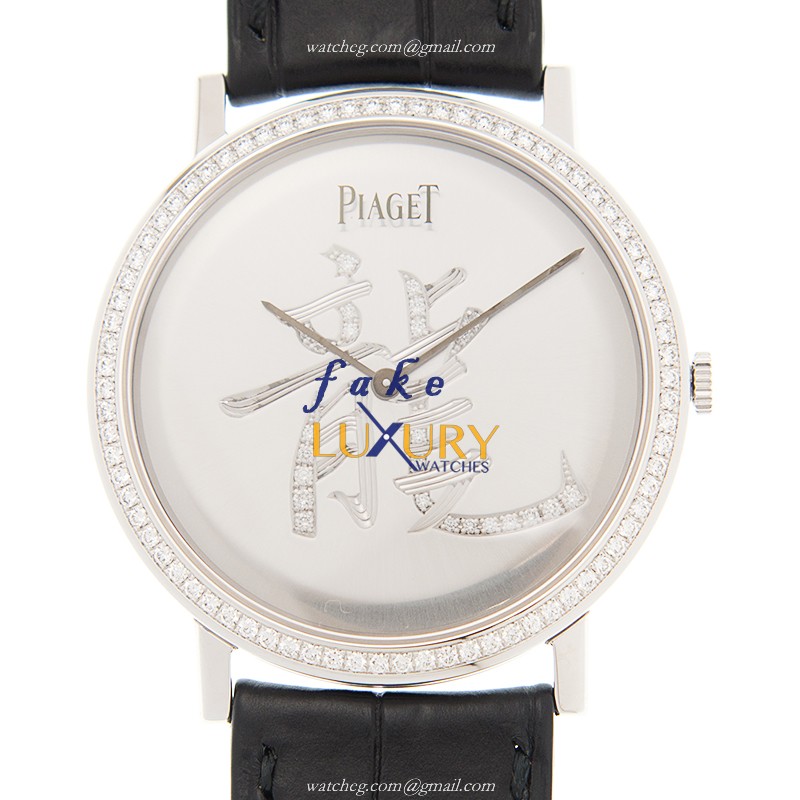 Piaget G0A36042 Altiplano Manual Wind 18kt White Gold Diamond Silver Dial Alligator Strap Replica - Luxury Replica Watch
