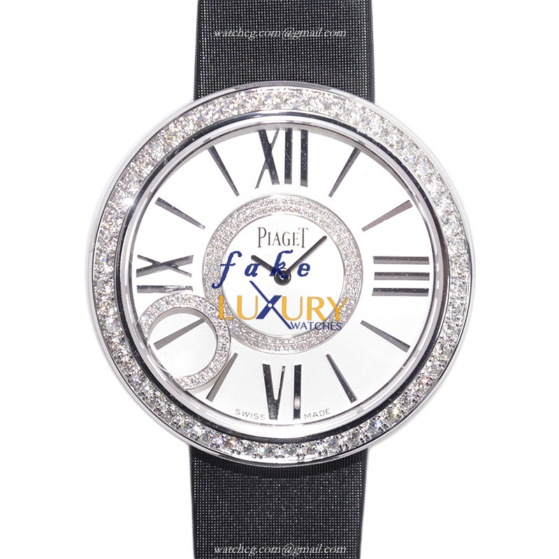 Piaget G0A36156 Limelight Replica Watch Quartz 18kt White Gold Diamond Silver Dial - Luxury Replica Watch