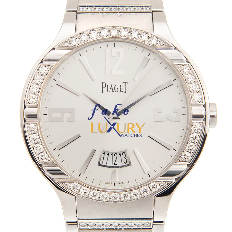Piaget G0A36225 POLO Replica Watch, Automatic Movement, Silver Dial, 18kt White Gold & Diamond Case - Luxury Replica Watch