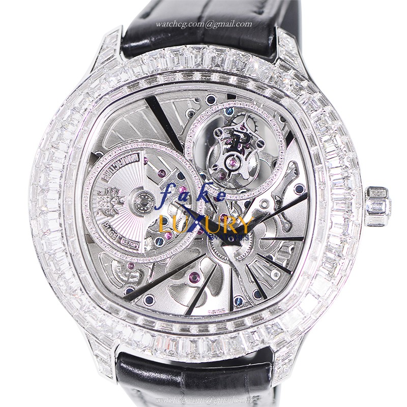 G0A37039 - Piaget Emperador Replica Watch 49mm Automatic Silver Dial 18kt White Gold Diamond - Luxury Replica Watch