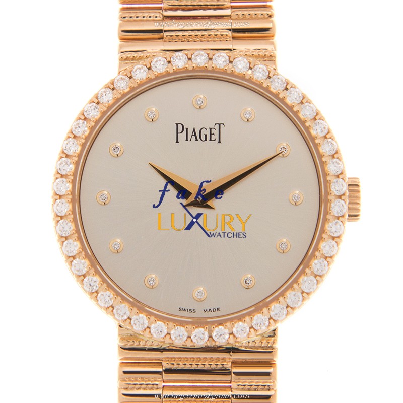 Piaget G0A37042 Tradition Replica Watch Manual Wind 18kt Rose Gold Silver Dial Diamonds - Luxury Replica Watch
