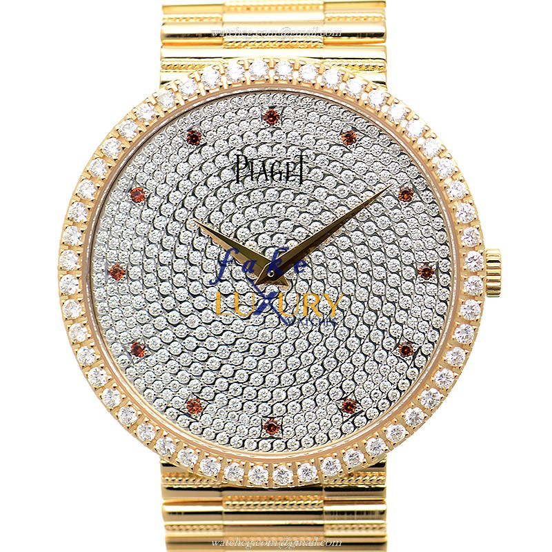 Piaget Tradition G0A37048 Manual Wind 18kt Rose Gold Silver Dial Diamonds Watch Replica Watch - Luxury Replica Watch