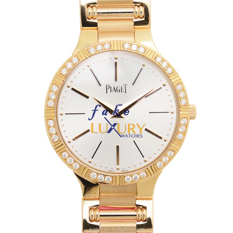 G0A38053 - Piaget Dancer Replica Watch Quartz 18kt Rose Gold Silver Dial - Luxury Replica Watch