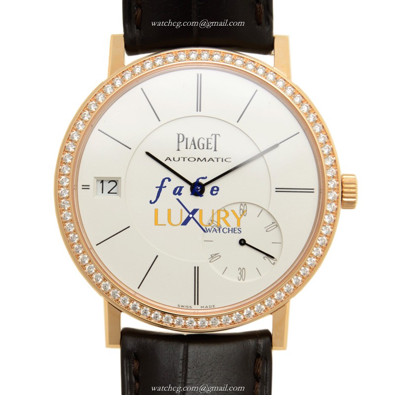 Piaget G0A38139 Replica Watch, Automatic Movement, Silver Dial, Rose Gold & Diamonds Case, Brown - Luxury Replica Watch