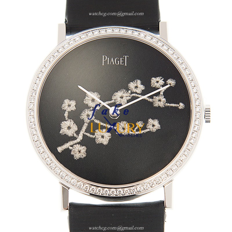 G0A38574 - Piaget Altiplano Replica Watch - Manual Wind - 18kt White Gold Diamond - Black Dial - Luxury Replica Watch