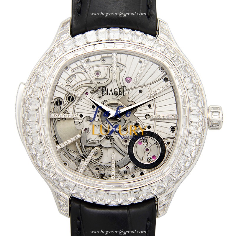 Piaget G0A39021 EMPERADOR Replica Watch, Automatic Movement, 18kt White Gold & Diamond Case, Black - Luxury Replica Watch