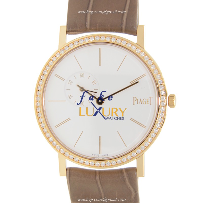 Piaget G0A39107 Replica Watch Manual Wind 18kt Rose Gold White Dial Alligator Strap - Luxury Replica Watch