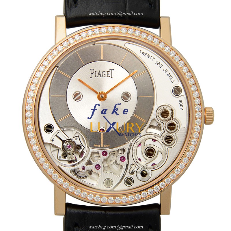 G0A40013 - Piaget Altiplano Replica Watch Manual Wind 18kt Rose Gold Diamonds Gray Dial - Luxury Replica Watch