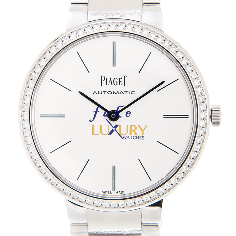 Piaget G0A40109 Altiplano Automatic 34mm 18kt White Gold & Diamond Silver Dial Replica Watch - Luxury Replica Watch