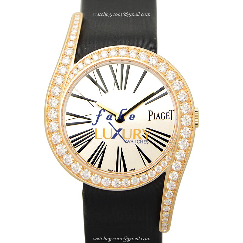 Piaget G0A40261 Limelight - Replica Watch - Manual Wind - 18kt Rose Gold & Diamonds - Black Satin - Luxury Replica Watch